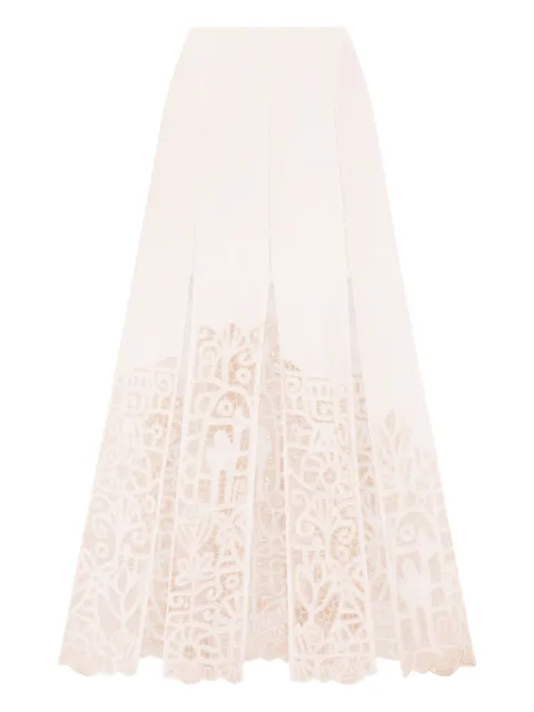 ALEMAIS Rosemary embroidered skirt White 6076SCREAM