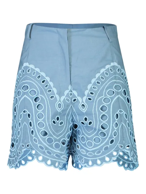 Charo Ruiz Ibiza Dune cut-out shorts Blue 263500BLUESEALACE
