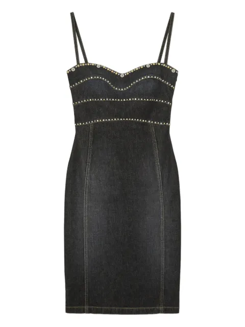 Versace embellished denim dress Blue 10231171A16477
