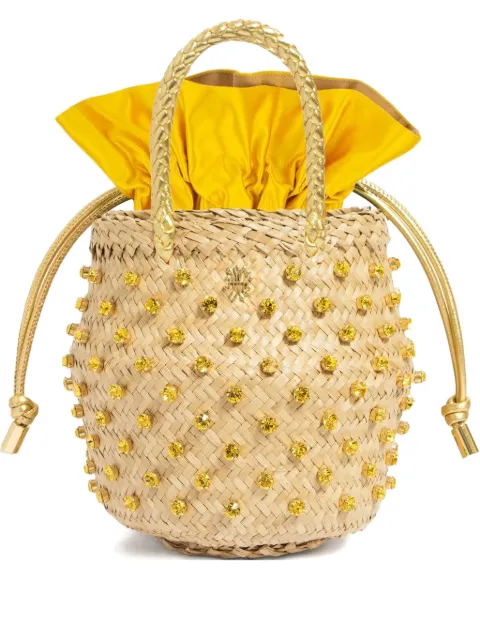Le Nine crystal-embellished bucket bag Neutrals S210020150721