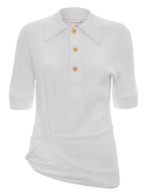 Victoria Beckham twist polo top White 1126JTP006969A6