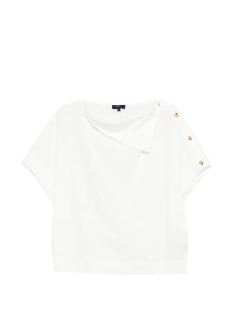 Soeur Issa button short-sleeve blouse White CHE0678ISSA