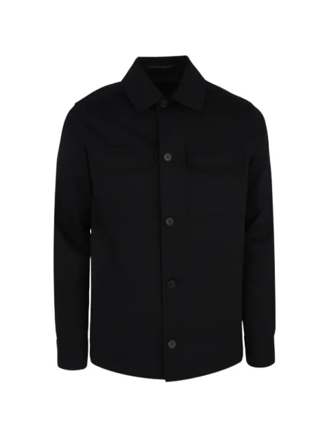 slowear patch-pocket over shirt Black 63I0304536C