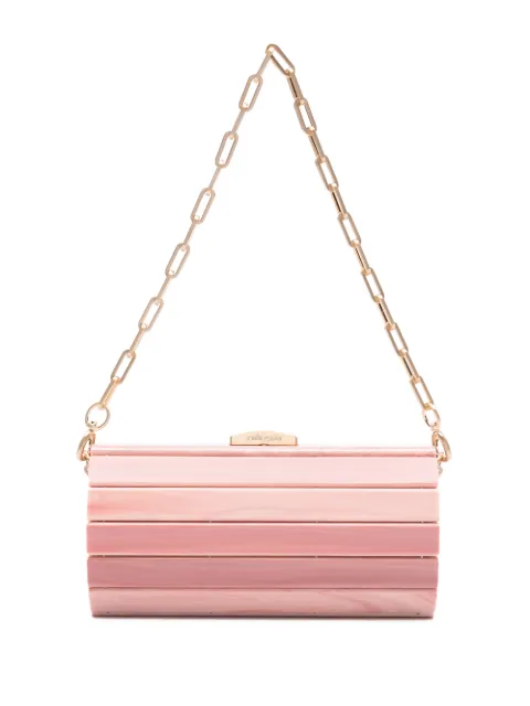Cult Gaia mini Rolie Polie chain clutch bag Pink CL31226AC3425