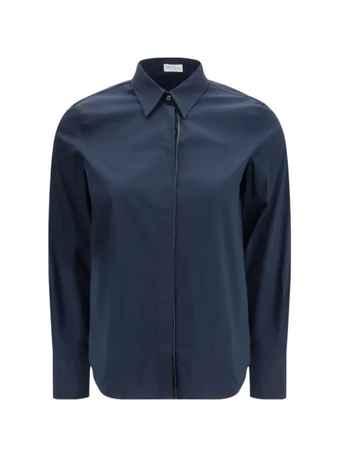 Brunello Cucinelli chain-trim shirt Blue M0091MA626C4224
