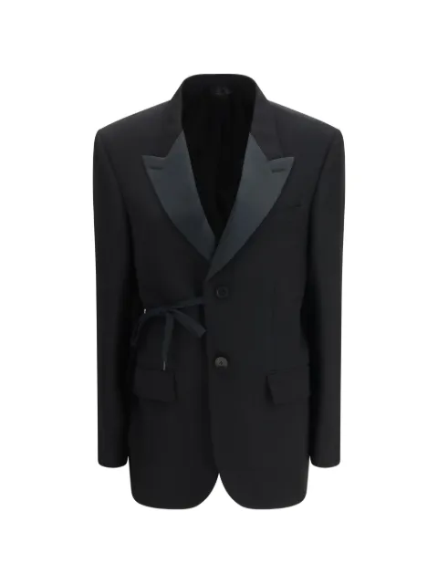 Balenciaga tuxedo-lapels blazer Black 857389TNT21