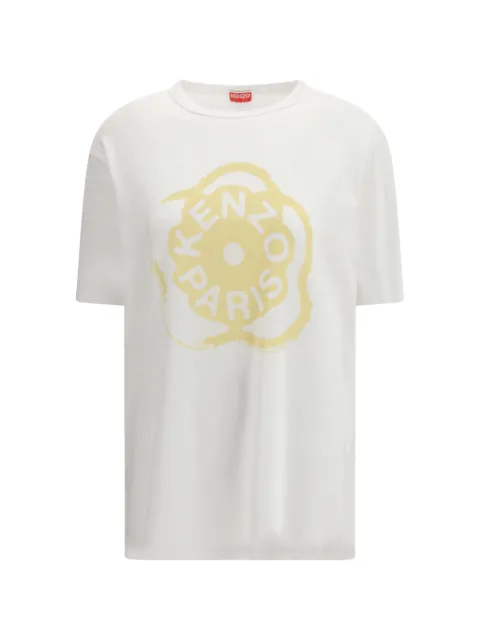 Kenzo flower-graphic loose-fit T-shirt White FG52TS3034SK