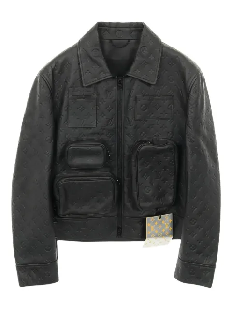 Louis Vuitton Pre-Owned 2010s monogram-embossed jacket Black 1034093