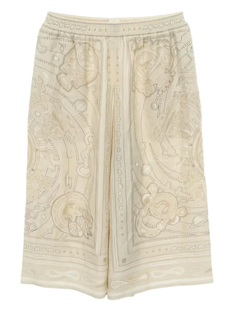Hermès Pre-Owned 2020s bandana silk trousers Neutrals 1014326