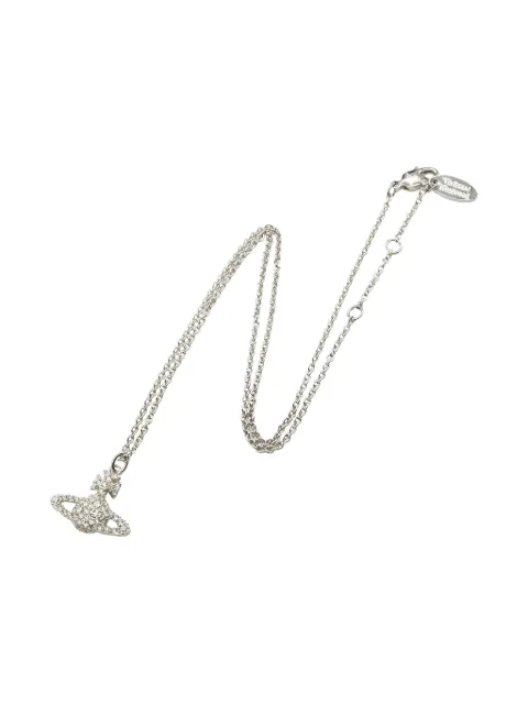 Vivienne Westwood Pre-Owned 2020s crystal-embellished orb-pendant necklace Silver 1029901