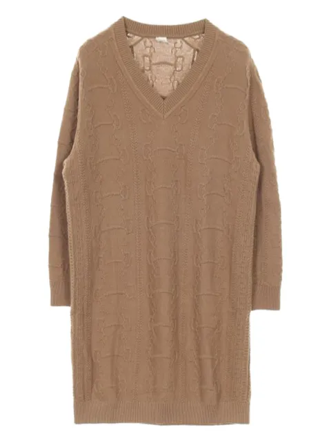 Hermès Pre-Owned Chaîne d'Ancre knitted dress Brown 1028054