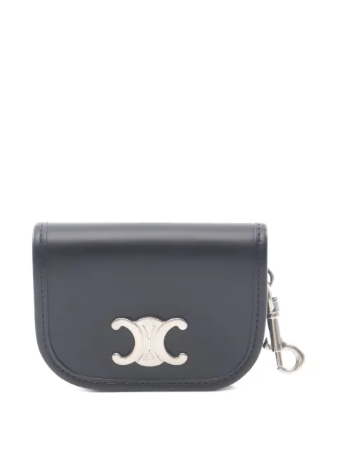 Celine Pre-Owned 2020s Nano Besace Triomphe leather keyring Black 1033671