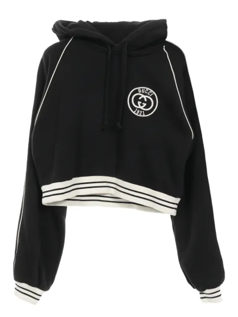Gucci Pre-Owned 2010s logo-embroidered hoodie Black 1026659