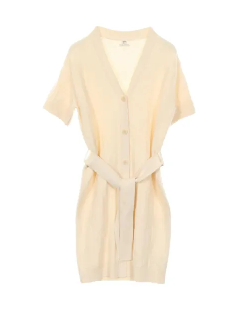 Hermès Pre-Owned 2010s H logo belted short-sleeves cardigan Neutrals 1028792
