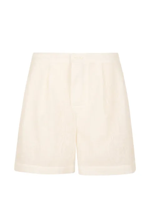 Ermanno Scervino paisley-jacquard pleated shorts White D482P763UCX10602