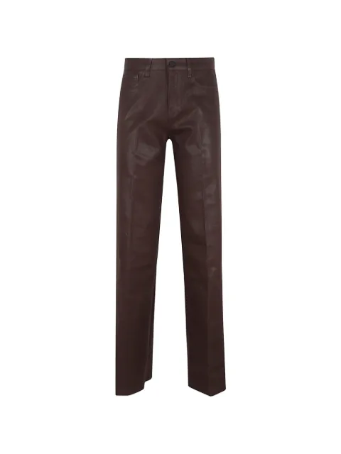 L'Agence Scottie coated wide-leg jeans Brown 2859PDDC