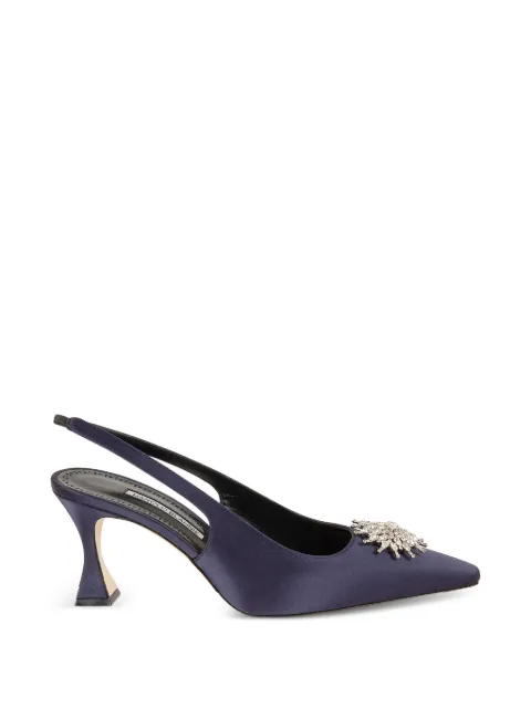 Manolo Blahnik crystal-embellished Ronconasli pumps Blue 1263149