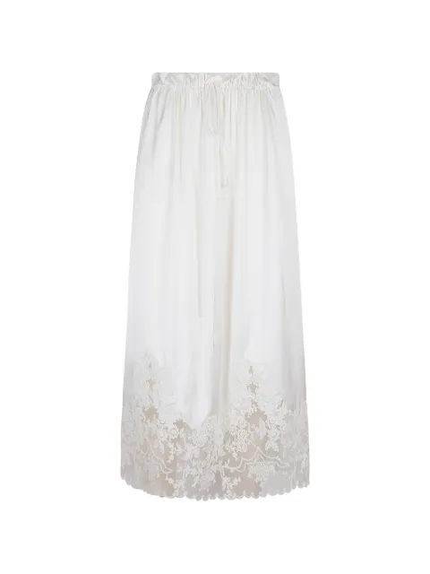 Ermanno Scervino lace-trim drawstring midi skirt White D482O314APRTXZV10602