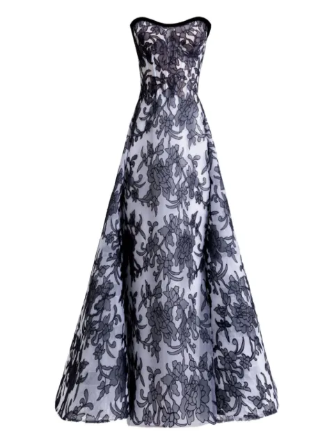 Gemy Maalouf draped overskirt dress White GMPF257571MD