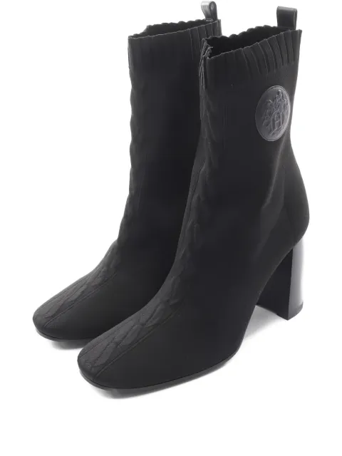 Hermès Pre-Owned Jenna round-toe ankle boots Black 1020002