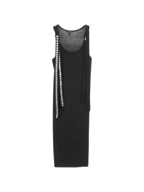 Louis Vuitton Pre-Owned 2010s snap-button sleeveless midi dress Black 1015627
