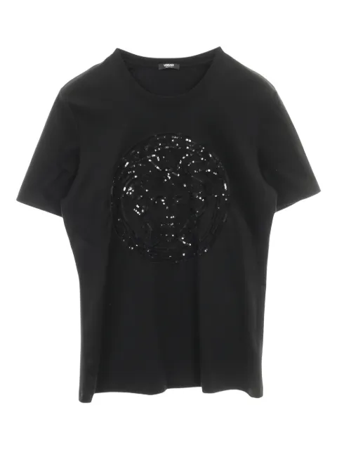 Versace Pre-Owned 2010 medusa-sequin T-shirt Black 1024999