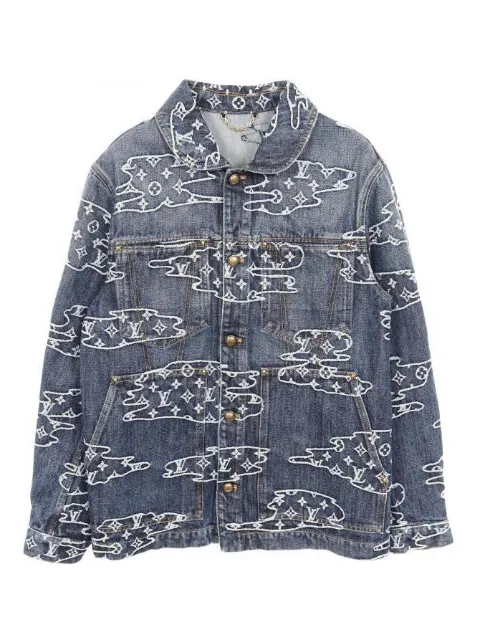 Louis Vuitton Pre-Owned 2010s monogram denim jacket Blue 1024313