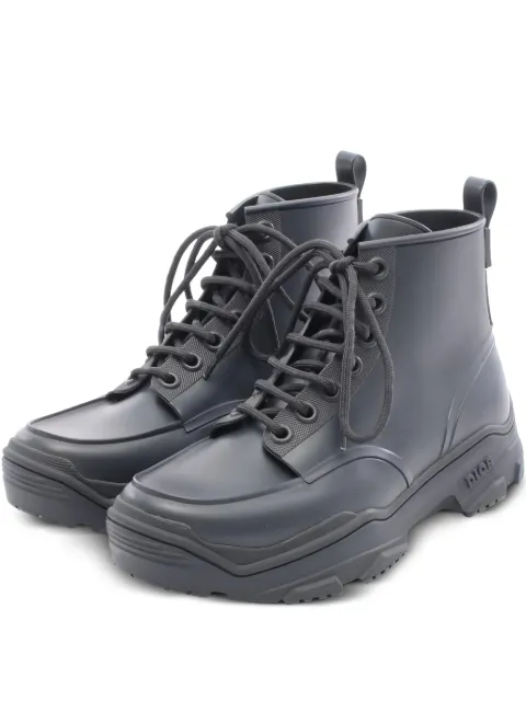 Christian Dior Pre-Owned lace-up combat boots Black 1027069