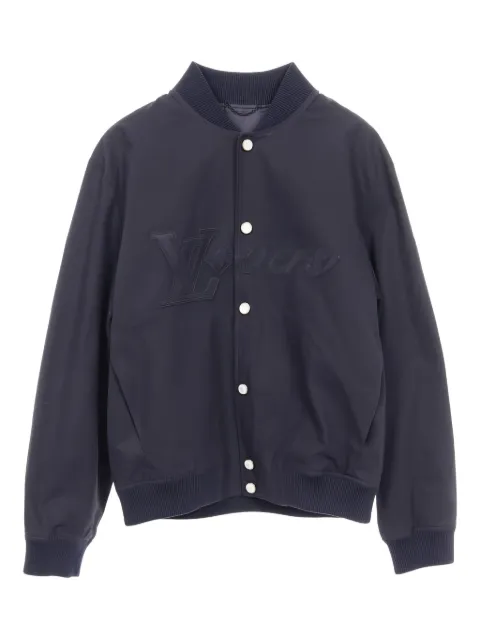 Louis Vuitton Pre-Owned 2010s button-fastening bomber jacket Blue 1017815
