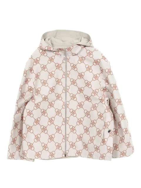 Hermès Pre-Owned 2010s hooded pattern button jacket Neutrals 1020942