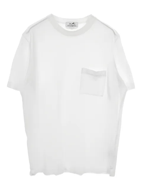 Hermès Pre-Owned 1990s patch-pocket T-shirt White 1018746