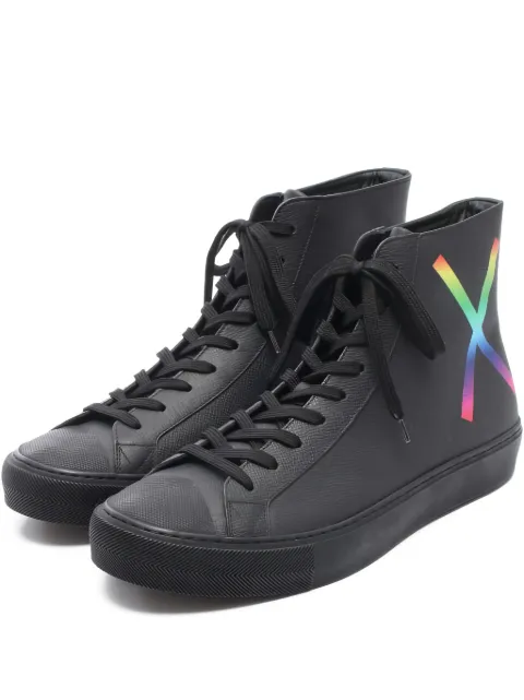Louis Vuitton Pre-Owned tattoo lines sneakers Black 1028385GO0159