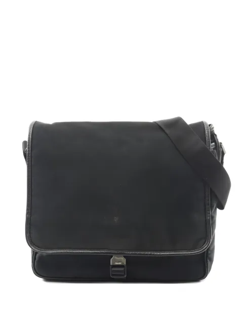 Prada Pre-Owned logo-detail shoulder bag Black 1033866