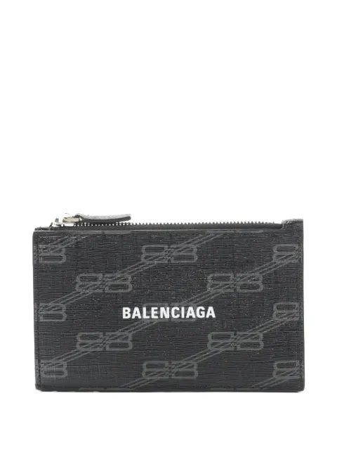 Balenciaga Pre-Owned 2010s logo card holder Black 1032623