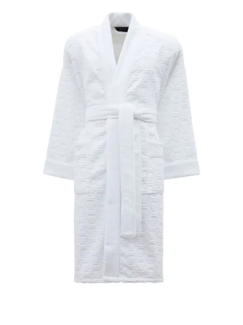 Philipp Plein kimono bathrobe Hexagon White AAEAUAG0080PTE003N