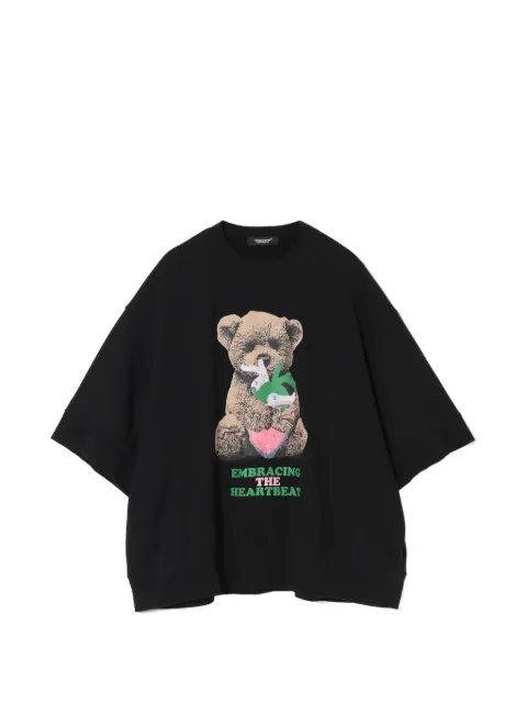 Undercover bear-print cotton sweater Black UC1F18932