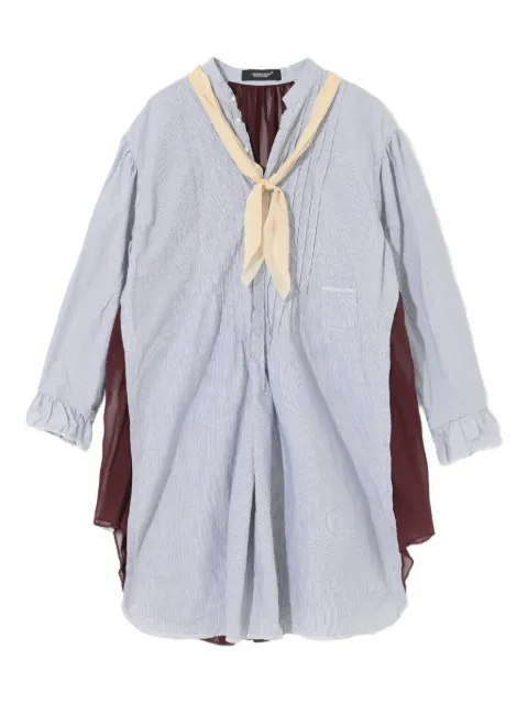 Undercover pinstripe ruffled blouse Blue UC1F84012