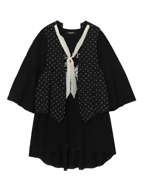 Undercover star print tie top Black UC1F88021