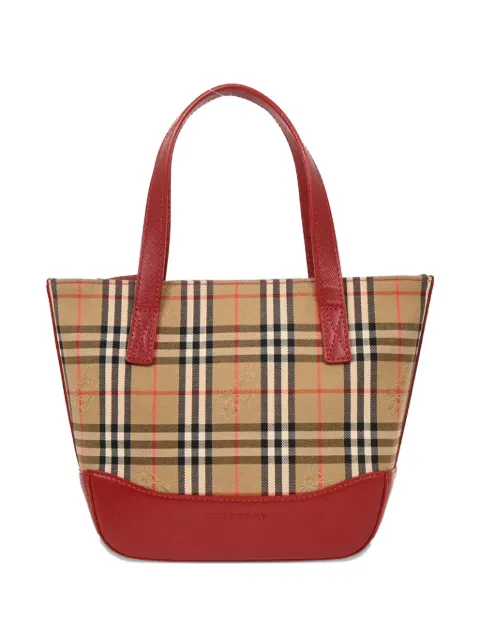 Burberry Pre-Owned 1990-2000s check-print tote tote Neutrals 195921