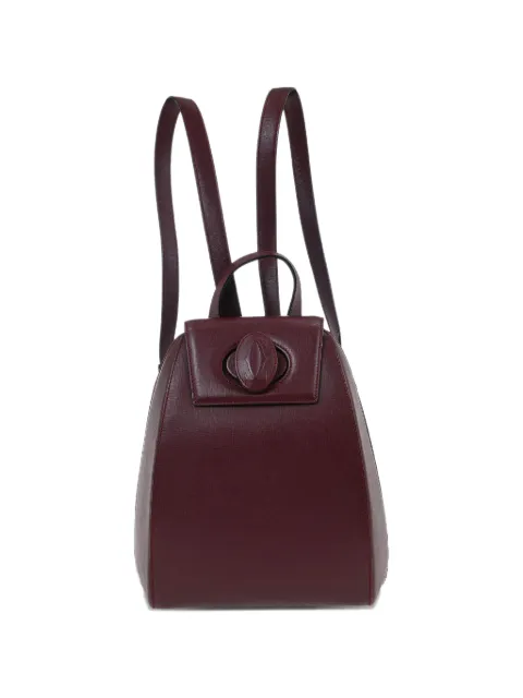 Cartier 1990-2000s leather backpack Red AQ00470