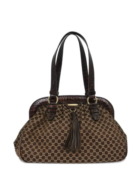 Celine Pre-Owned 1990s-2000s Macadam handle handbag Brown 153948