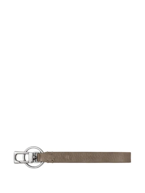 Yu Mei Key logo-debossed leather keyring Brown 09421034804760