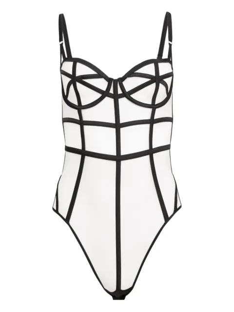Fleur Du Mal zip-fastening caged bodysuit Black BS05040100