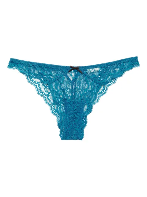 Fleur Du Mal Bianca Lace Cheeky briefs Blue PY05050649