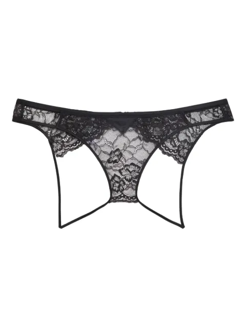 Fleur Du Mal Bianca Lace ouvert panty Black PY05710100