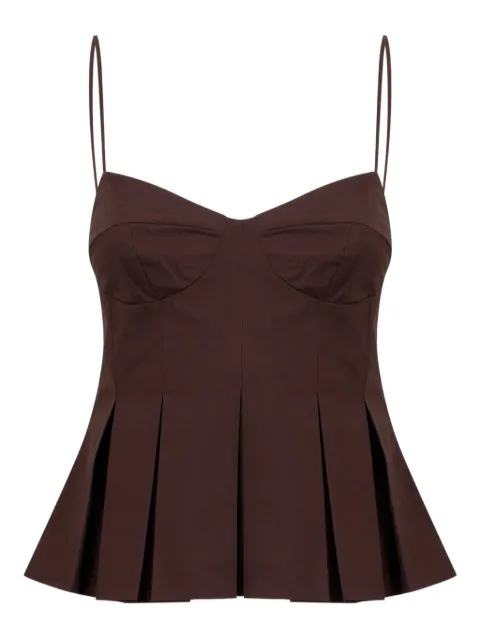 CLEA Iris pleat top Brown 1570A
