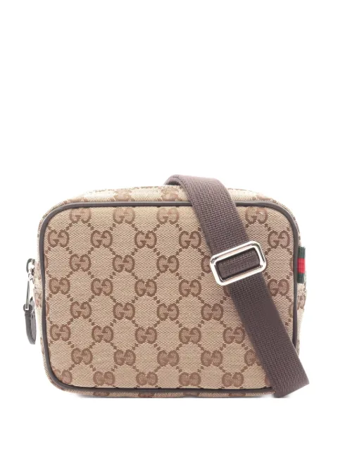 Gucci Pre-Owned 2020s GG canvas shoulder bag Neutrals 1033527