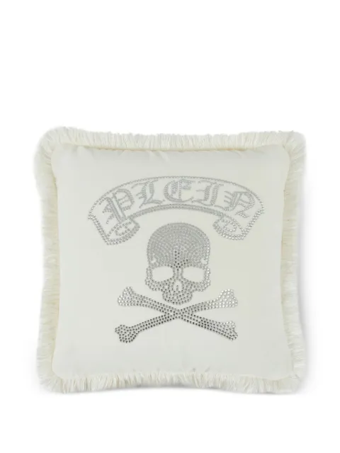 Philipp Plein crystal-skull cushion White AAEAUAG0162PTE003N