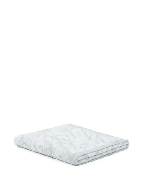 Philipp Plein patterned cotton bath towel White AAEAUAG0093PTE003N