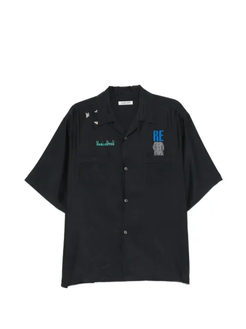 Undercover embroidery pocket shirt Black UP1F4410